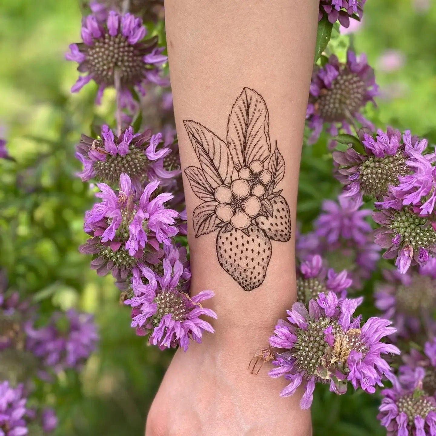 Strawberry Temporary Tattoo