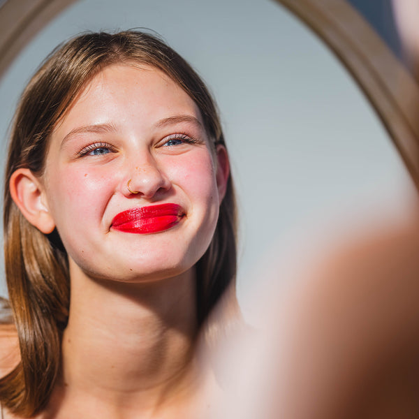 Vampy red lip gloss