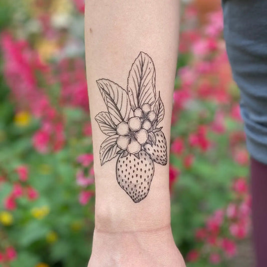Strawberry Temporary Tattoo